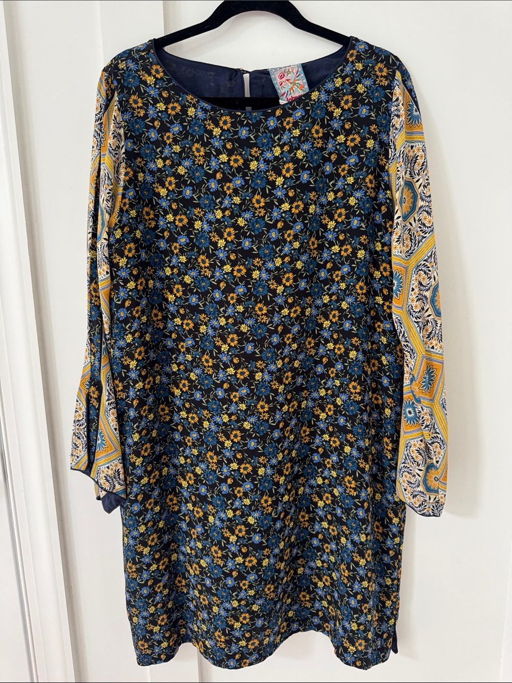 NWT Johnny Was Floral Silk Dress Size M
